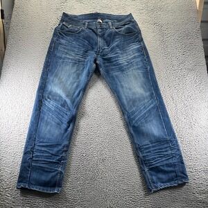 Jordan Craig Jeans Mens 38x32 Blue Cotton Denim Straight Workwear Utility Faded